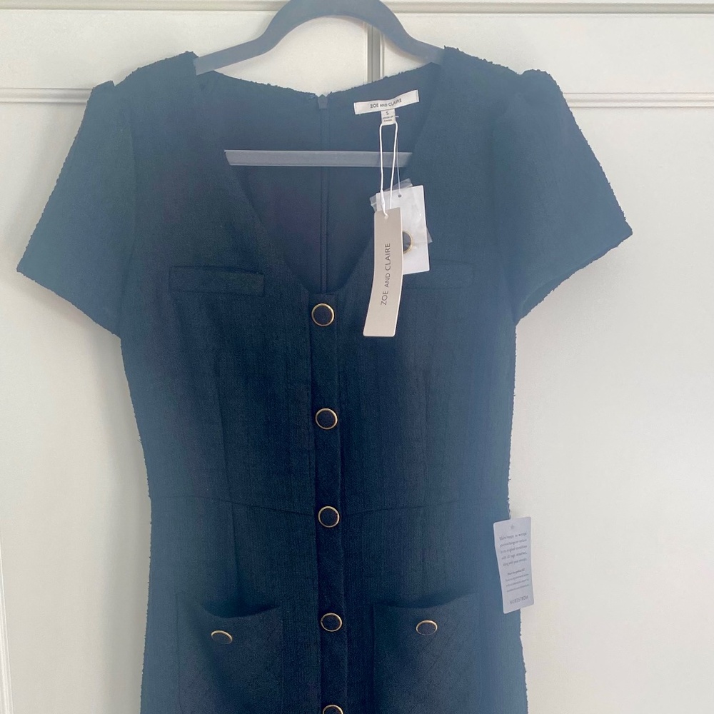 Black midi dress